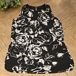 Ralph Lauren Black and White Patterned Top Size S